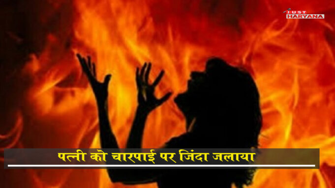 पत्नी को चारपाई पर जिंदा जलाया:सौतेली मां को भी आग लगाई