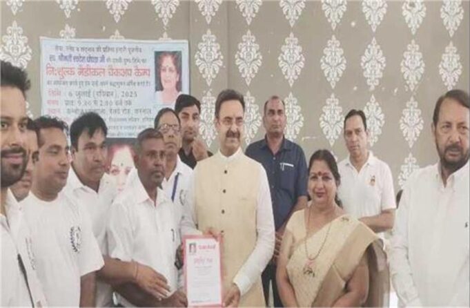 स्व. श्रीमती स्वदेश चोपड़ा जी की 10वीं पुण्यतिथि: हरियाणा के जिलों लगा फ्री मेडिकल कैंप