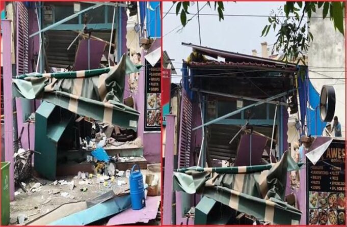 पंचकूला में फास्ट फूड शॉप में ब्लास्ट, लोगों में मची अफरा-तफरी