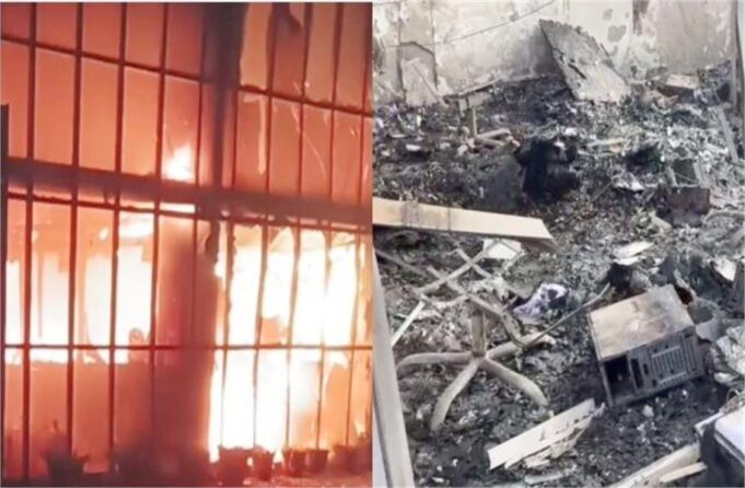 स्पेयर पार्ट्स वेयरहाउस में भीषण आग, शॉर्ट सर्किट से हुआ हादसा, लाखों का नुकसान