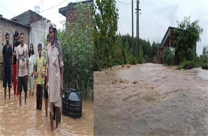 उफनती सोम नदी से चिंतपुर गांव के लोगों की उड़ी नींद, घरों में घुसा पानी, सताने लगा डर