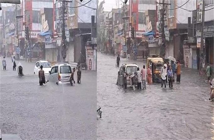 सोनीपत में युवाओं ने बारिश को बनाया व्यापार, फंसी कारों को धक्का देने के ले रहे इतने रुपये