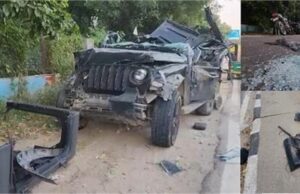 दिल्ली-जयपुर एक्सप्रेसवे पर भीषण हादसा: थार दुर्घटनाग्रस्त, 5 की मौत, एक की हालत गंभीर