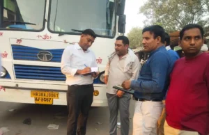 सीएम फ्लाइंग टीम ने दो बसों को पकड़ा, फिर चालान काट हाथ में थमाई रसीद