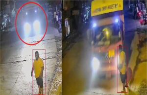 सड़क पार कर रहे युवक को ट्राले ने टक्कर मारी, गंभीर रूप से घायल; CCTV में हुआ हादसा कैद