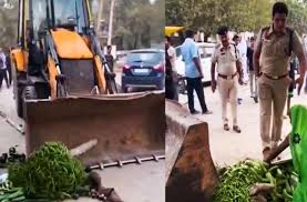 बहादुरगढ़ में सब्जी दुकानों पर चला ACP का बुलडोजर, ट्रोलिंग के बाद DGP ने दिए सख्त निर्देश