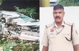 ड्यूटी से लौट रहे SI की कार ट्रक की चपेट में, पुलिसकर्मी की दर्दनाक मौत