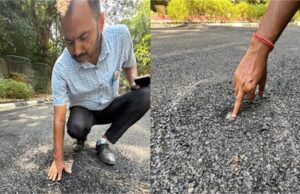 सड़क बनी और तुरंत उखड़ने लगी, MCG ने ठेकेदार पर ठोका जुर्माना, ब्लैकलिस्ट करने की प्रक्रिया शुरू