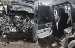 तेज रफ्तार थार की ट्रक से टक्कर, मामा-भांजे की दर्दनाक मौत