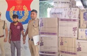 बिहार चुनाव के लिए ले जाई जा रही 25 लाख की अवैध शराब पकड़ी, पलवल पुलिस ने चालक को किया गिरफ्तार