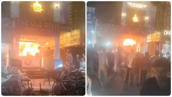 फरीदाबाद के रेस्टोरेंट में गैस सिलेंडर लीक होने से लगी आग, दमकल टीम ने मौके पर पाया काबू