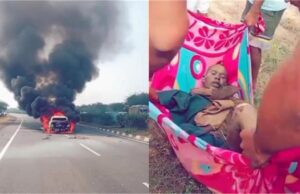 CNG गाड़ी में धमाका, आग लगने से युवक गंभीर रूप से झुलसा