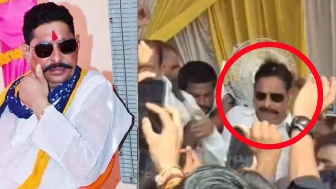 बिहार चुनाव प्रचार के दौरान बाहुबली अनंत सिंह का मंच टूटा, बाल-बाल बचे नेता