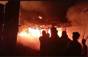 प्लाईवुड फैक्ट्री में भीषण आग, 100 से ज्यादा दमकल गाड़ियां जुटीं; फैक्ट्री का एक हिस्सा जलकर राख