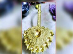 भक्ति का अनोखा उदाहरण, श्रद्धालु ने मां ज्वाला देवी को अर्पित की एक किलो सोने की ज्योत