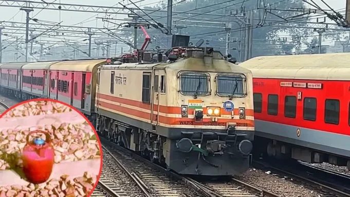अलीगढ़: रेलवे ट्रैक पर मिला गैस सिलेंडर, लोको पायलट की सूझबूझ से टला बड़ा हादसा