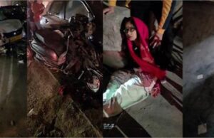 कैब चालक की लापरवाही: नशे में हादसा, 12 लोग घायल, स्कूटी तबाह