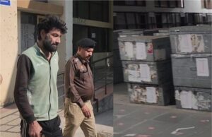 EVM स्ट्रॉन्ग रूम में नशे में मिला पुलिसकर्मी, शराब की दर्जनों खाली बोतलें बरामद