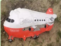 पाकिस्तान लिखा हवाई जहाज जैसा गुब्बारा मिला घरौंड़ा के खेत में, मालिक में खलबली